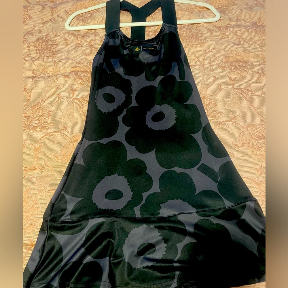RARE Adidas Marimekko Black Floral Tennis/ Pickleball  Dress Size XS NWOT